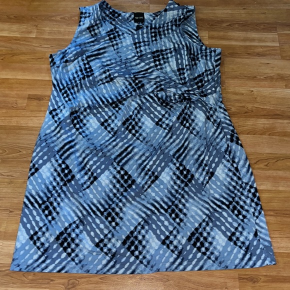 Nic + Zoe Blue Multi Knot-Front V-Neck Pullover Dress Size 3X MSRP $188 - Picture 6 of 6